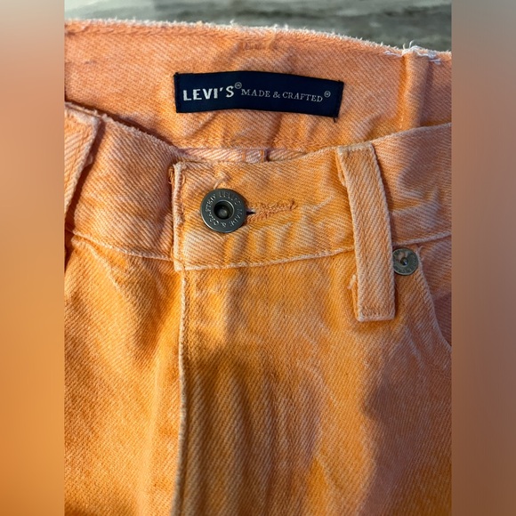 New! WOT LEVI'S MADE & CRAFTED Orange denim jeans size 25 - Picture 3 of 6